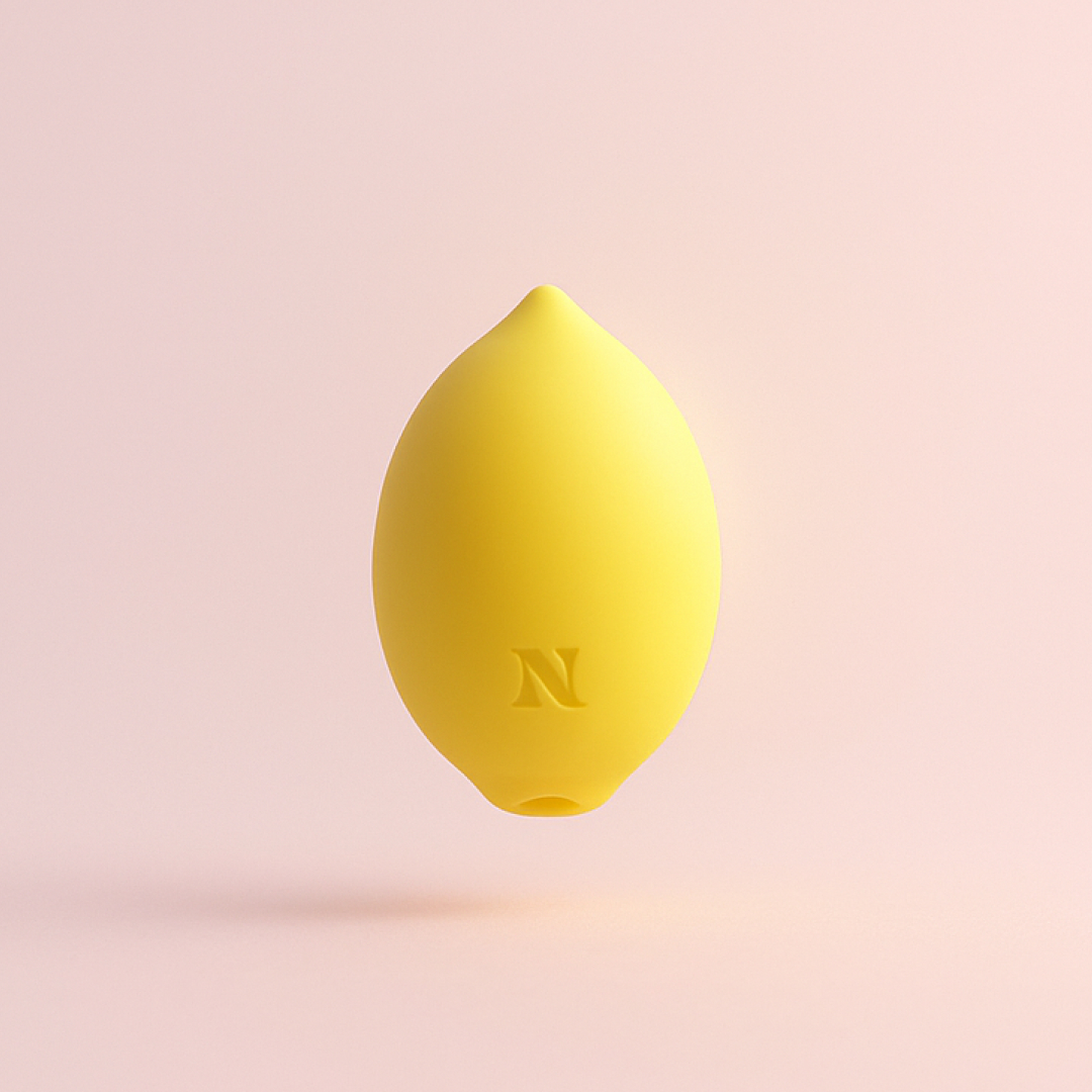Nancy Lem clitoral massager — floating product shot showing premium design